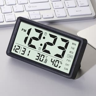 New Smart Clock Temperature and Humidity Electronic Alarm Clock Perpetual Calendar Clock Multifunctional Fashion Alarm Clock Cross-border Temperature and Humidity Meter