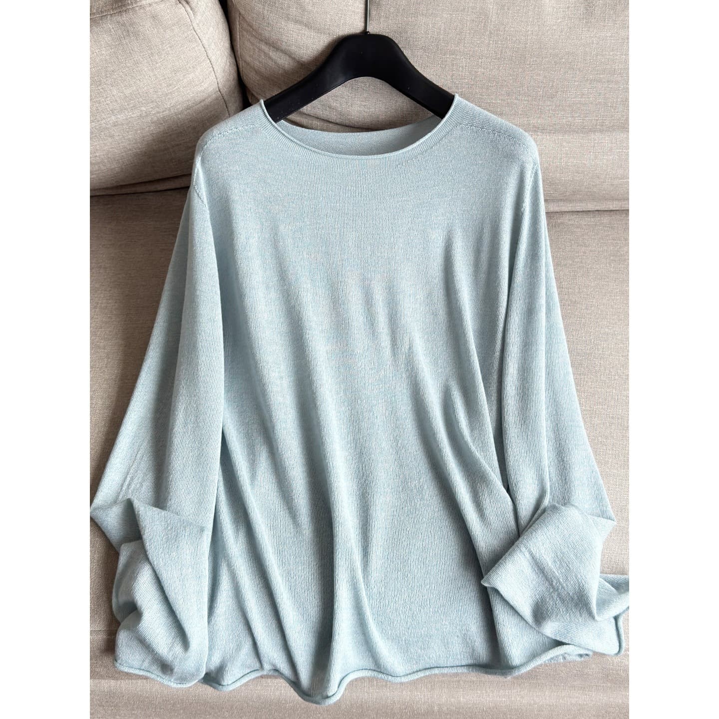2026 Solid Color Long Sleeve Knitted Sweater Pullover Thin T-Shirt Base Layer Wholesale H16Es92501