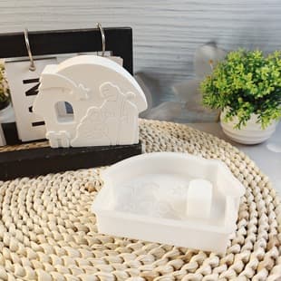 S0696 Wild Jesus Birth Ornament Cement Plaster Mold DIY Silicone Mold