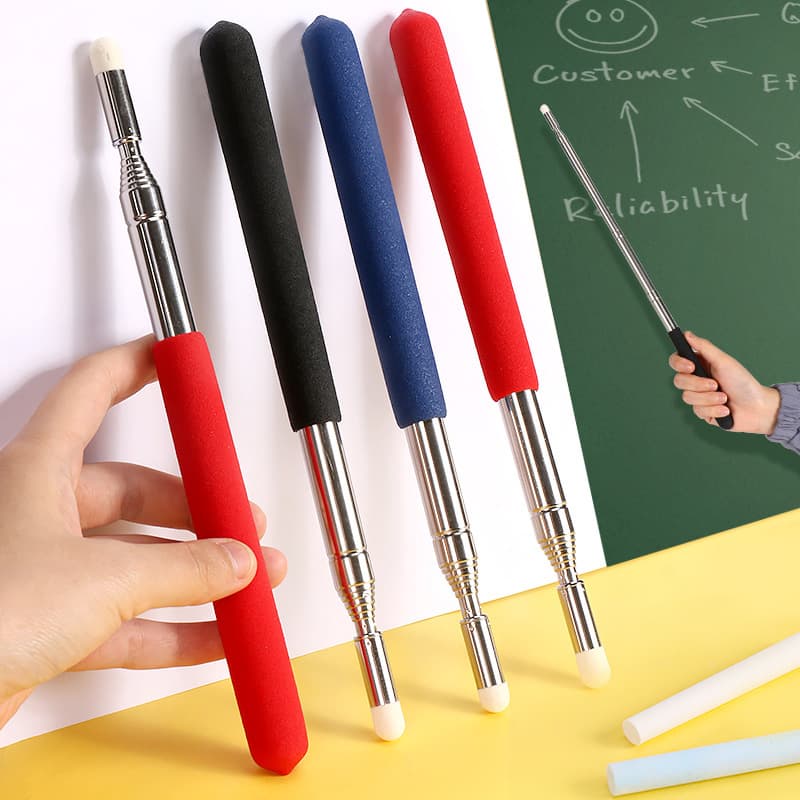 Retractable Teaching Pointer Reading Wand Touchscreen Extendable Stick Finger Stick Teaching Rod for Teachers and Home Teaching