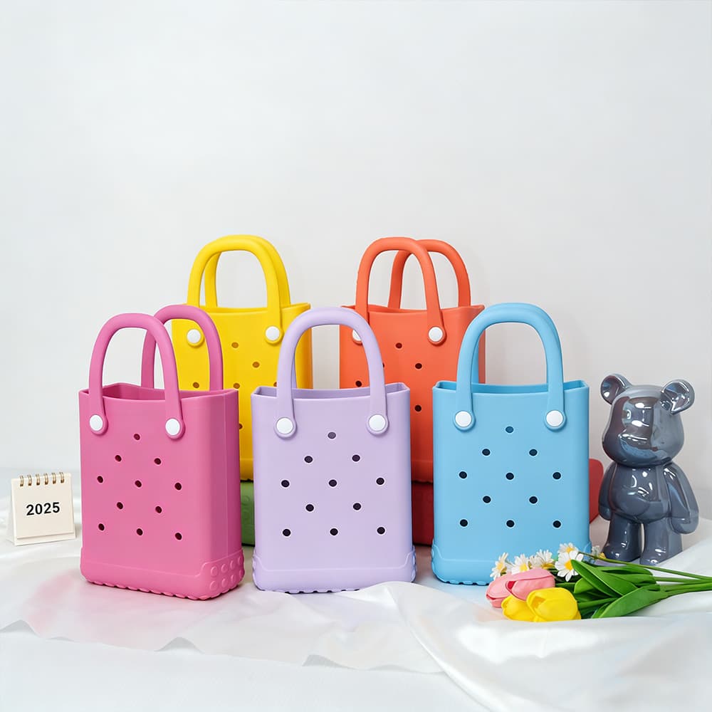 Korean-style EVA beach bag, handbag, handmade DIY decorative hole bag, niche cosmetic bag, crossbody bag for women