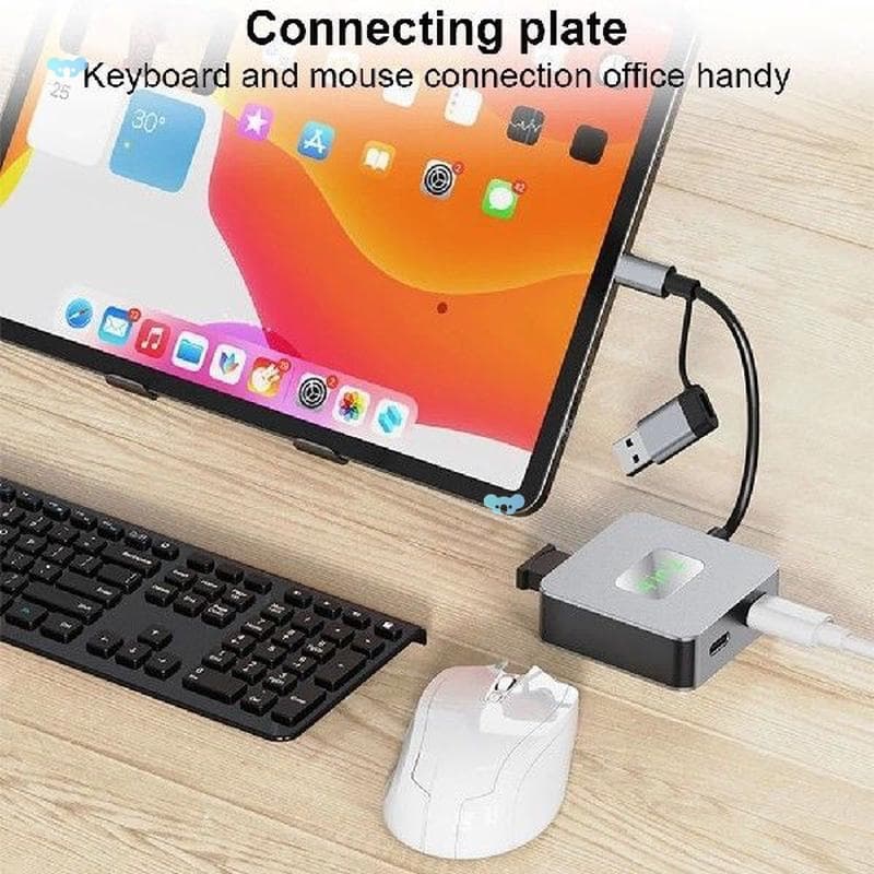 USB 3.2 Hub 4-in-1 USB C Hub with Aluminium Alloy Case