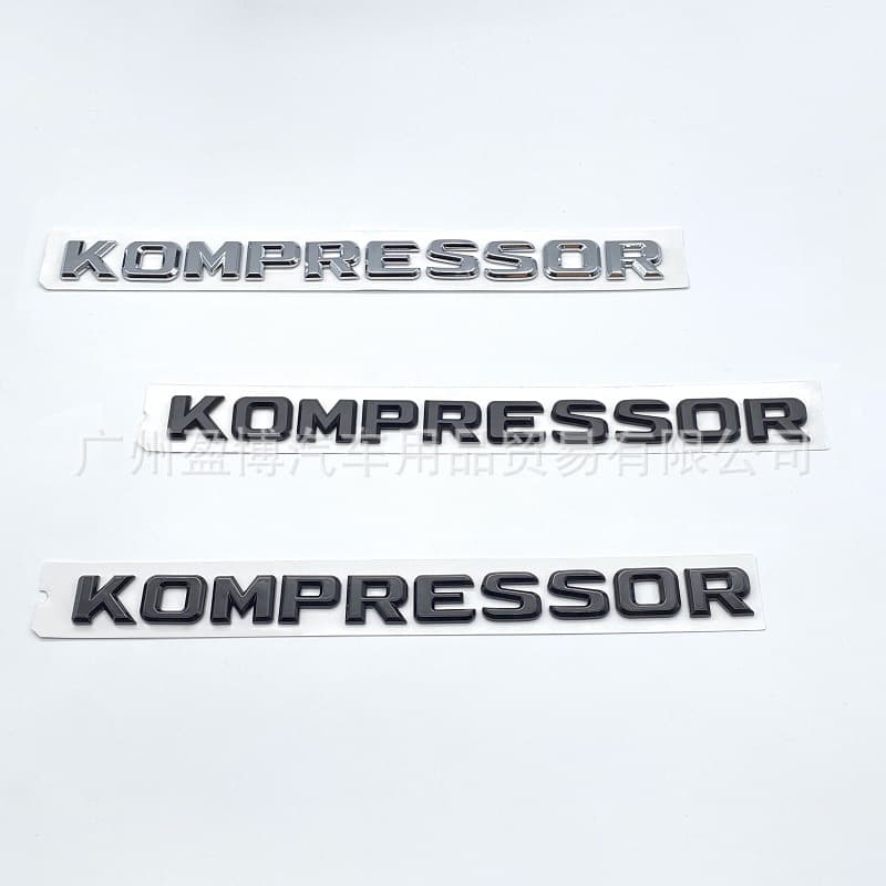 Compatible with Mercedes-Benz C-Class, E-Class, SLK-Class C220 SLK230 Rear Badge KOMPRESSOR Rear Emblem Car Sticker