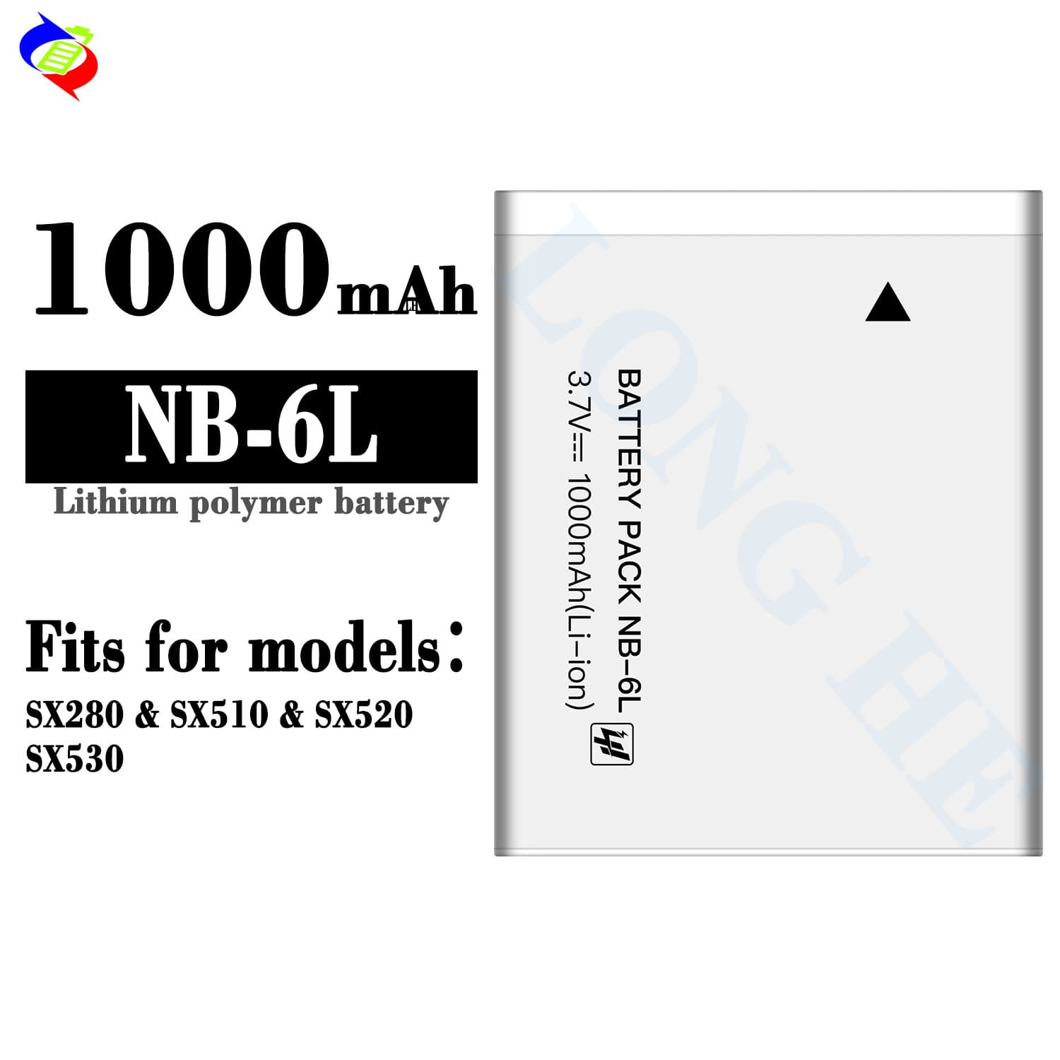 Compatible Canon NB-6L Camera Battery for SX280/SX510/SX520/SX530 New Battery Board Factory Wholesale