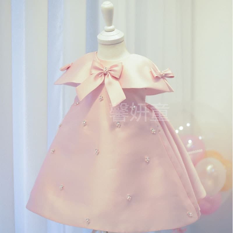 Kids Birthday Dress 2026 New Style Girls Performance Dress Flower Girl Wedding Dress Baby 1st Birthday Princess Gown