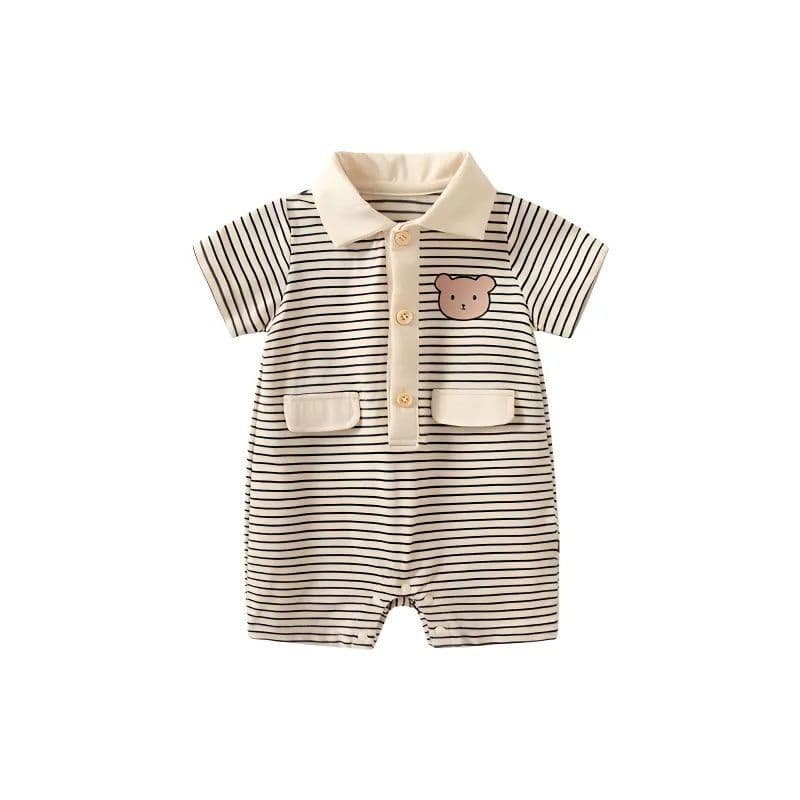 Baby clothes, summer clothes, thin ones, newborn baby boy jumpsuits for one hundred days, super cute romper, summer stripes