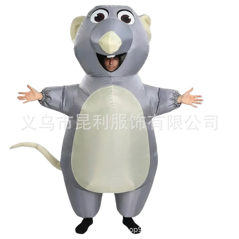 Hot-selling Mouse Inflatable Costume Halloween Funny Performance Costume Adult Child Festival Party Cartoon Cosplay Costume