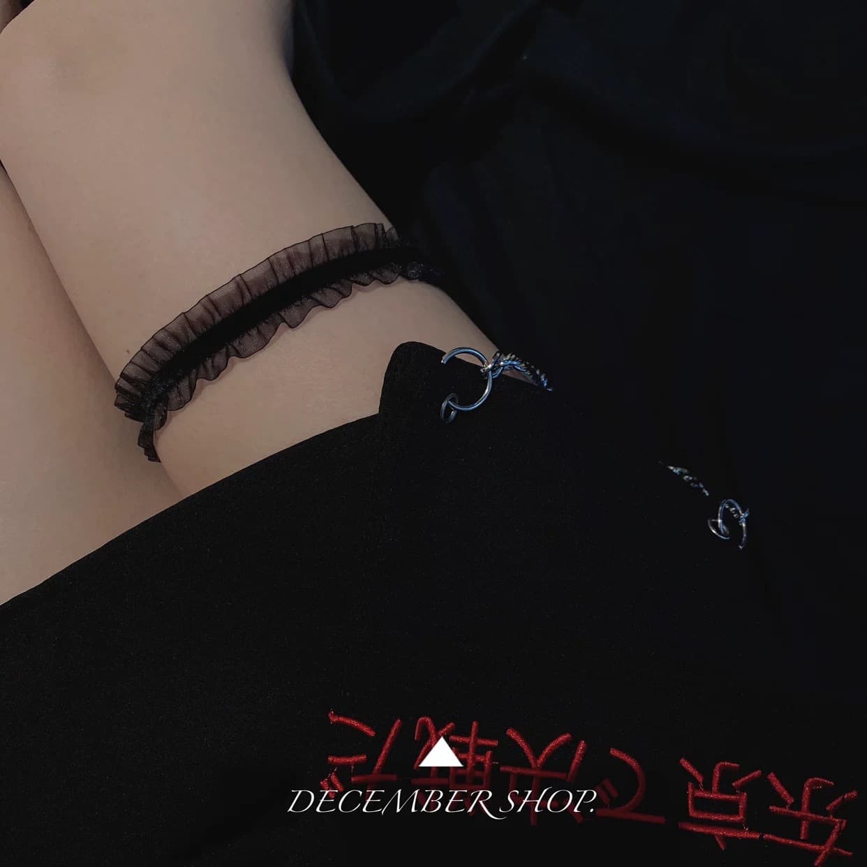 Leg Garter Sexy Elastic Black Lace Thigh Chain Versatile Leg Tie JK Style Japanese Harajuku Fashion Bow