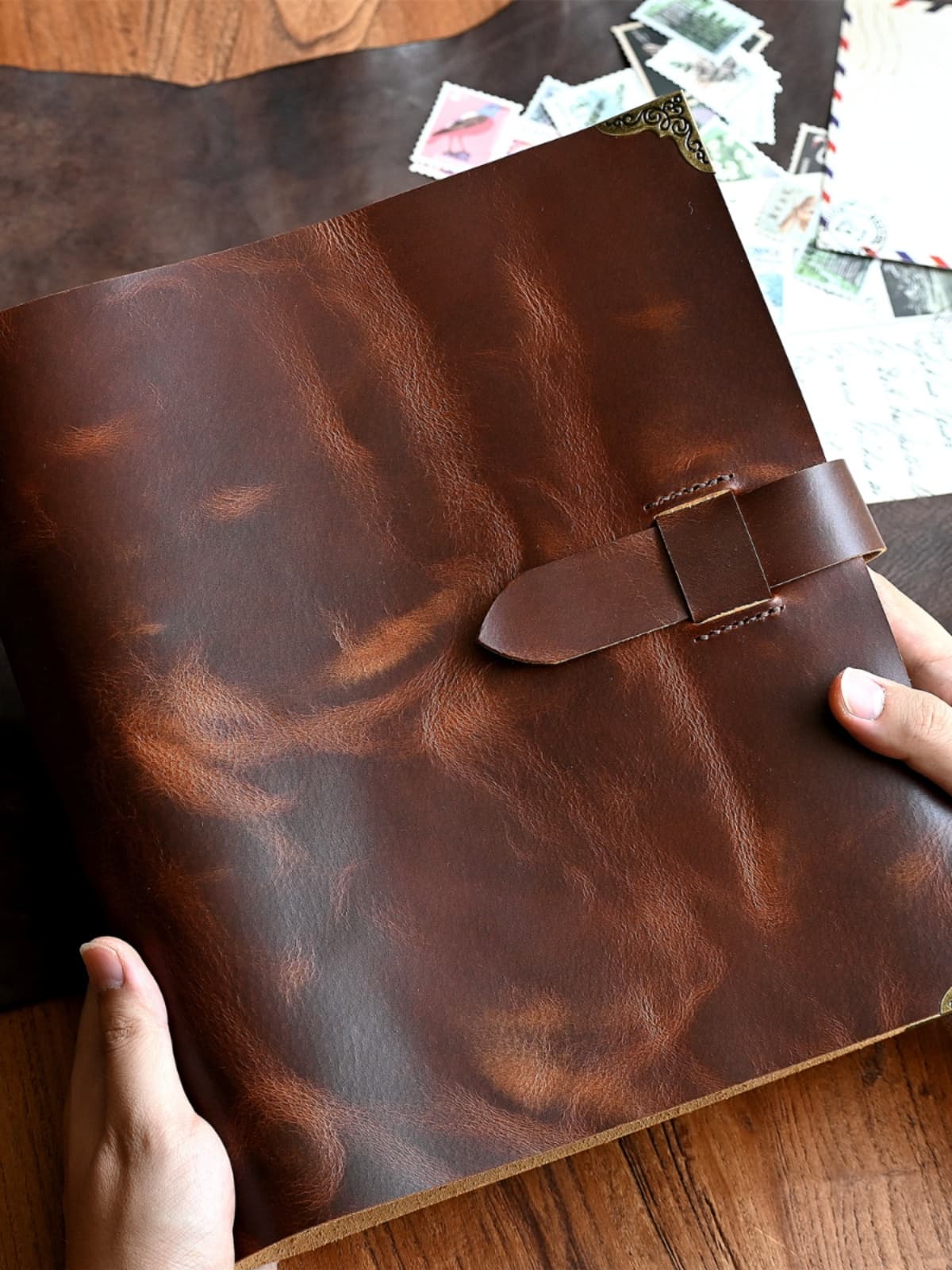 Coin and Stamp Collection Album Leather Protective Album Commemorative Banknotes People's Paper Money Food Coupon Loose-Leaf A4 Loose-Leaf Binder