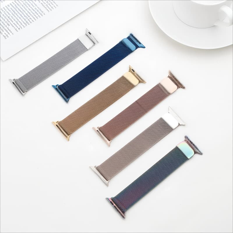 Suitable for Apple Watch Milanese strap Applewatch series Ultra magnetic strap factory direct delivery