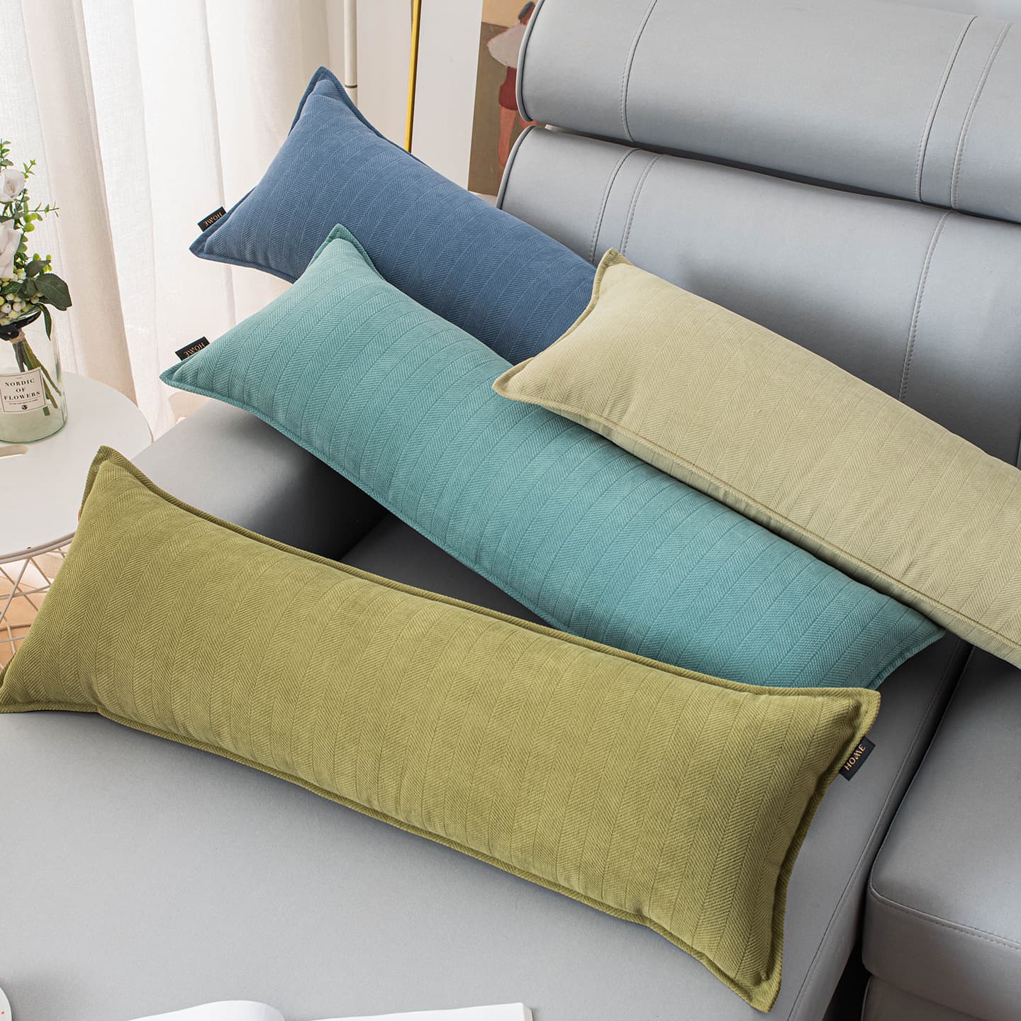 Long back cushion, sofa pillow, living room cushion, pillow case, rectangular core-free waist pillow, sleeping pillow