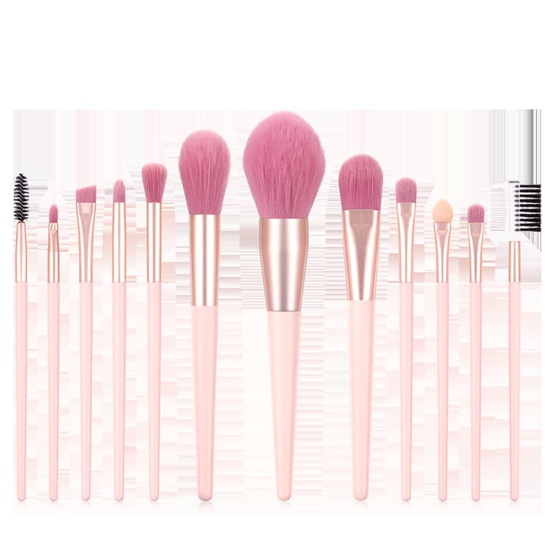 New 7-Piece & 12-Piece Nude Pink Makeup Brush Set, TikTok Makeup Brushes, Cosmetics Tools, Powder Brush, Blush Brush, Eyeshadow Brush