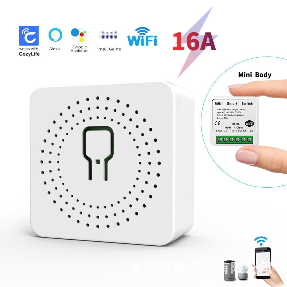 Smart Switch, Mini Cozylife WiFi Switch, Smart Switch with APP Remote Control and Voice AI