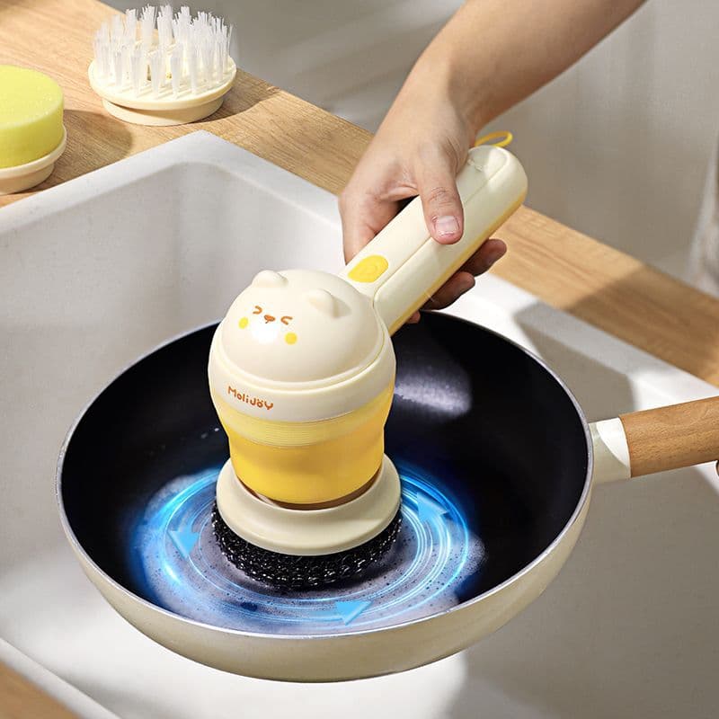 Free shipping electric cleaning brush, multi-functional household kitchen and bathroom dishwashing tool, handheld wireless electric pot scrubber.