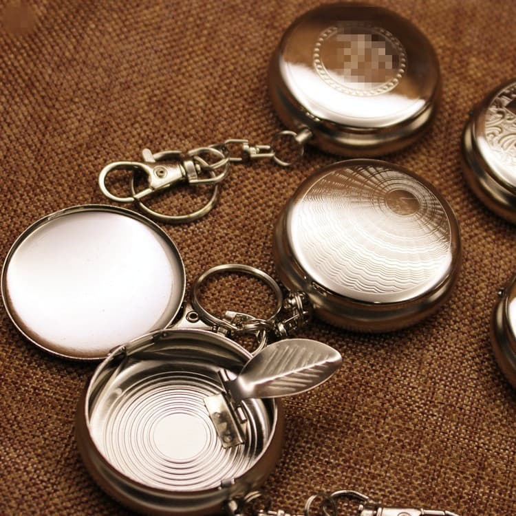Wholesale Portable Mini Ashtray Creative Keychain Travel Convenient Pocket Small Ashtray