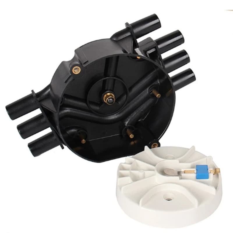 Compatible with Chevrolet GM Distributor Cap and Rotor Kit FDQGGM003 10452458 10452457