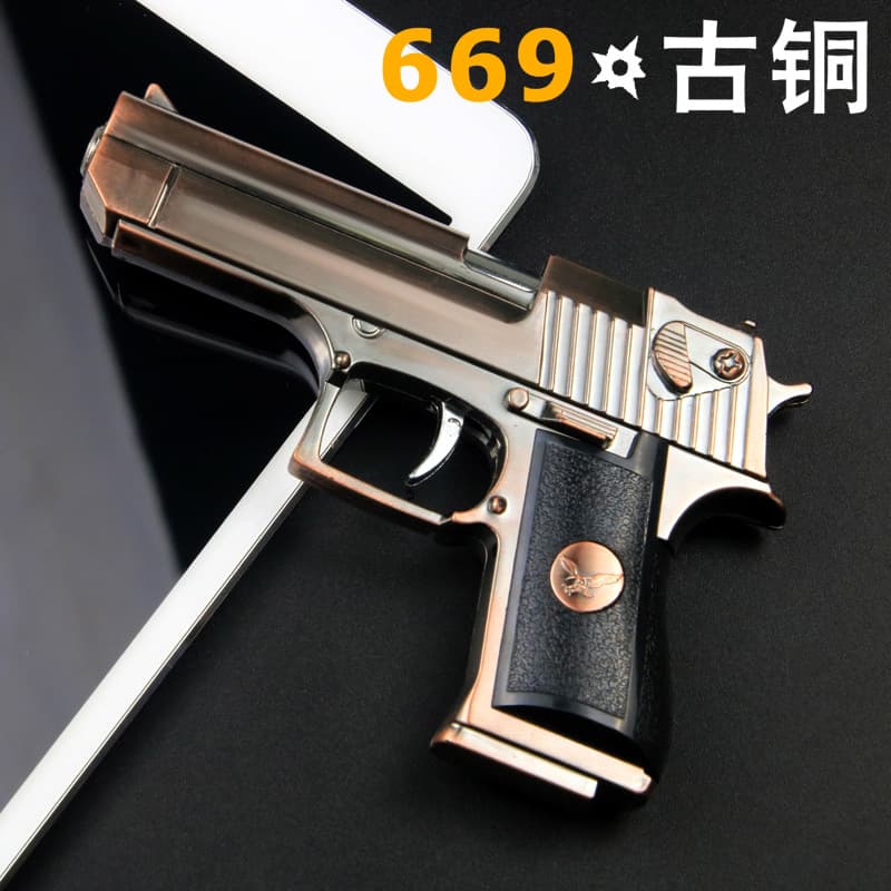 Creative Fun Gun-Shaped Direct Flame Lighter Red Flame Lighter Must-Have for Style Factory Direct Wholesale