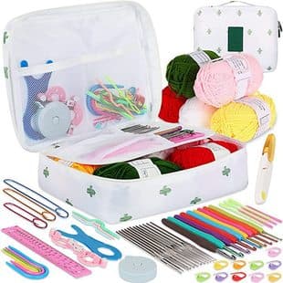 Amazon Hot-selling Crochet Hook Set, DIY Beginner Crochet Full Kit, Portable Yarn Knitting Tools
