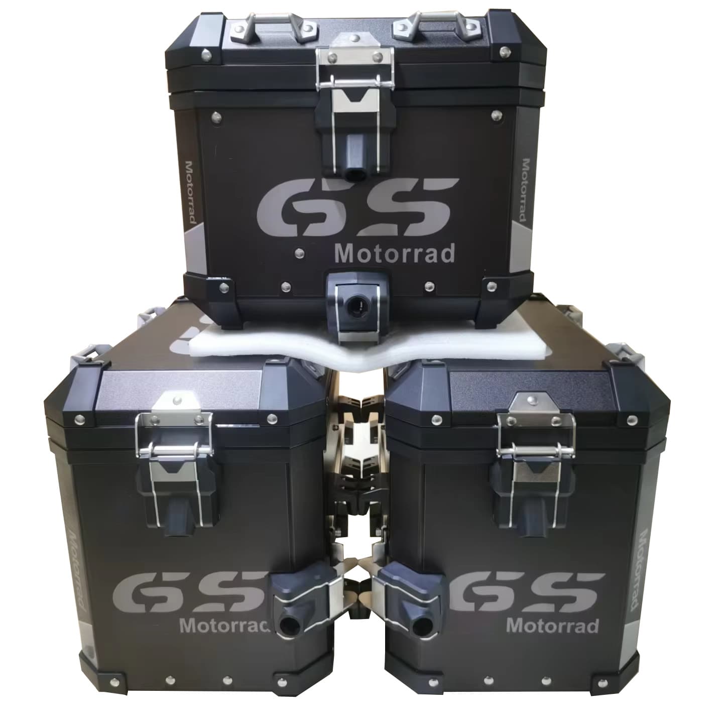 ADV Compatible BMW 1300ADV Motorcycle Aluminum Three-Box Set: 38L Top Case + 48L Side Cases