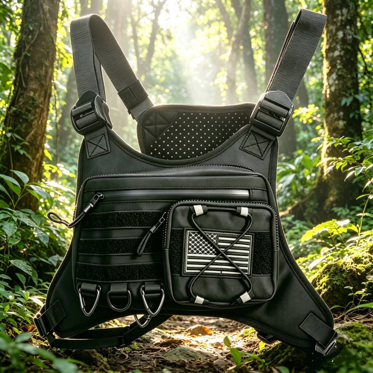 Cross-border Sports Tactical Chest Pack Outdoor Sports Chest Bag Cycling Adjustable Breathable Chest Vest
