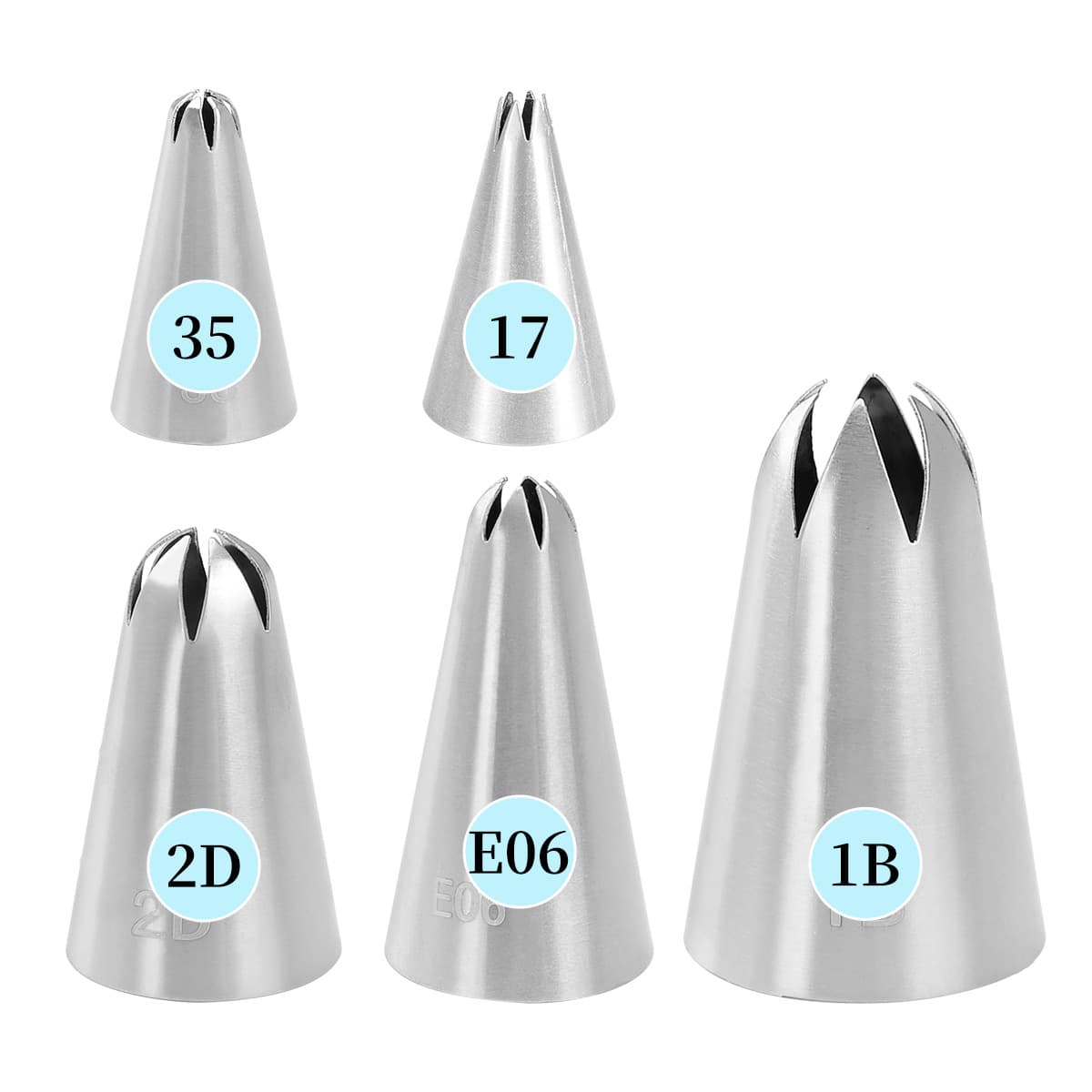 304 Stainless Steel Medium Piping Nozzle Set Cake Cream Icing Tip Set Baking DIY Cake Decorating Tool