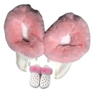 Cross-border fleece-lined Croc shoe liner, removable cotton cover, winter warm shoe cover, washable thick plush liner wholesale