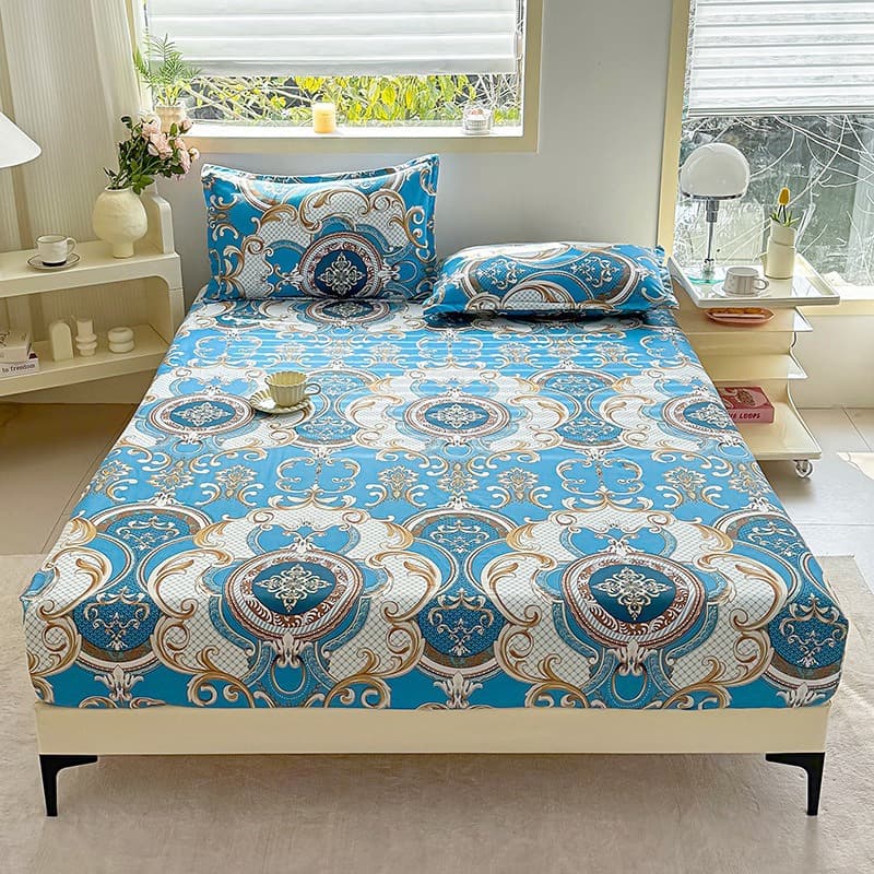 Cross-Border Ins-Style Skin-Friendly Brushed Flannel Fitted Sheet, Single-Piece Mattress Protector for Simmons Mattress, Single/Double Bed Cover, Three-Piece Set Wholesale