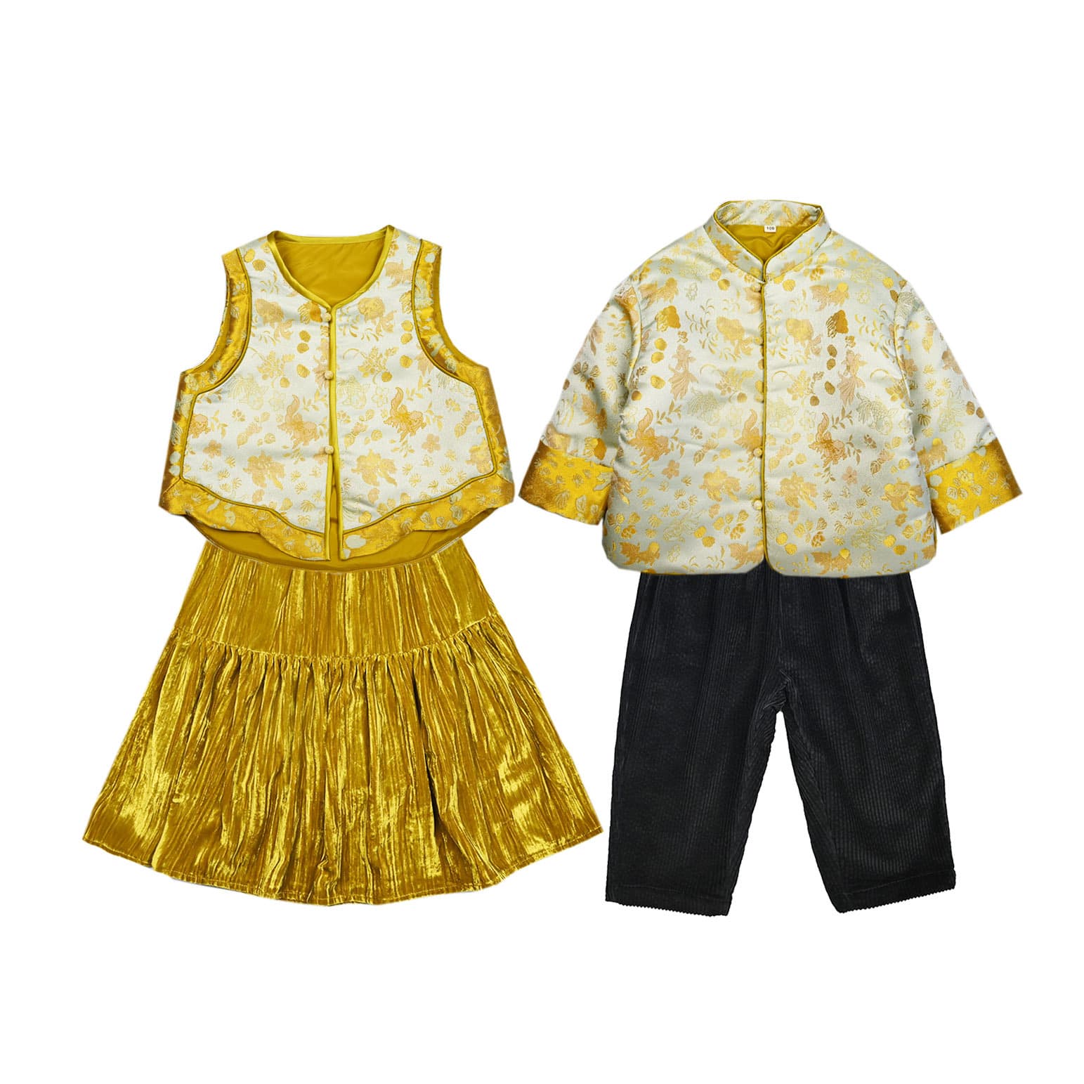 2026 Autumn/Winter New Koi Children's Tang Suit Sibling Set, New Chinese Style Girl's Hanfu Sister-Brother Outfit Family New Year Dress