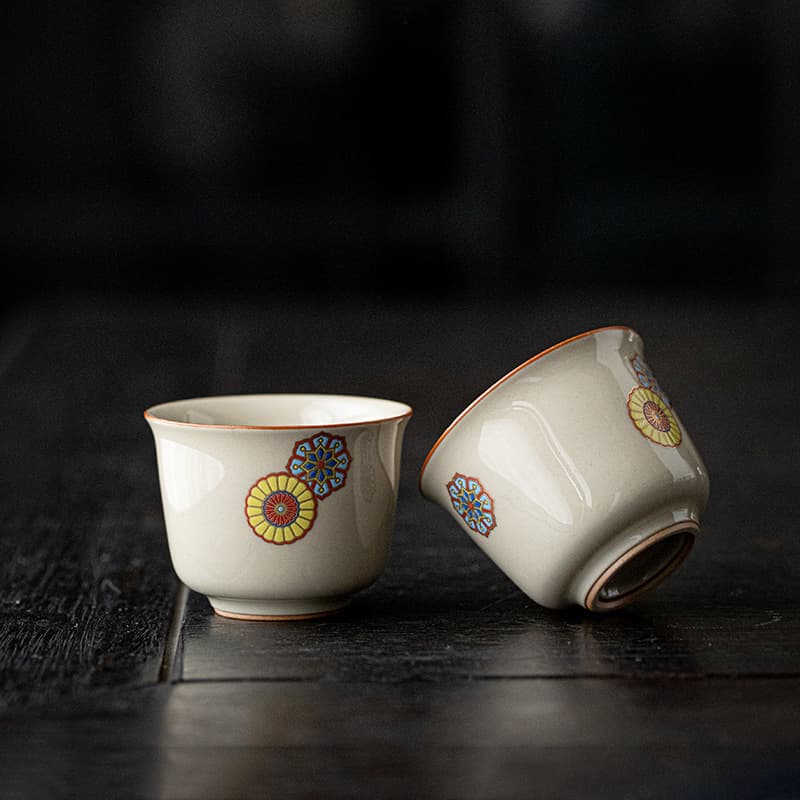 Plant ash master cup household ceramic kung fu tea set tea cup smelling cup small tea cup single cup cross-border exclusive