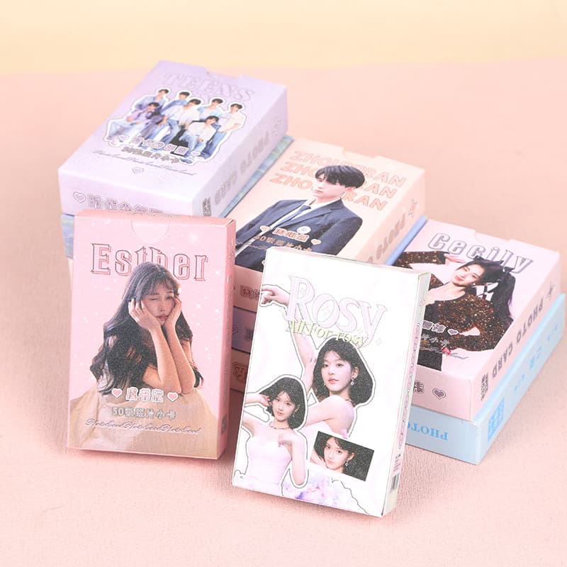 In-stock 50 Domestic Celebrity Cards for Collecting, Yu Shuxin, Zhao Lusi, etc., Laser Cards