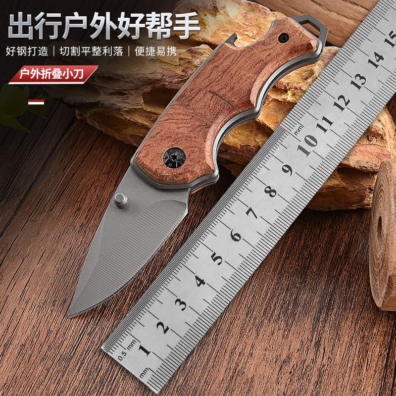 Cross-border Hot Selling Stainless Steel Folding Knife Outdoor Survival High Hardness Sharp Tool Self-defense Fruit Knife Small Knife