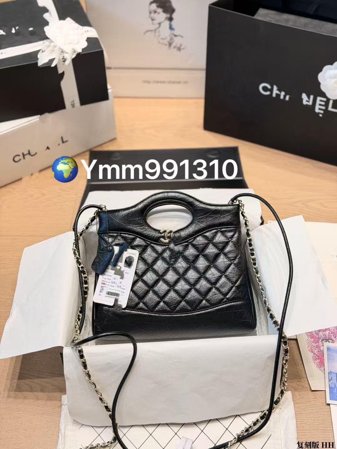 Xiaoxiangfeng women's bag 31bag mini rhombus crossbody bag cowhide chain bag mobile phone bag fashionable leather shoulder bag