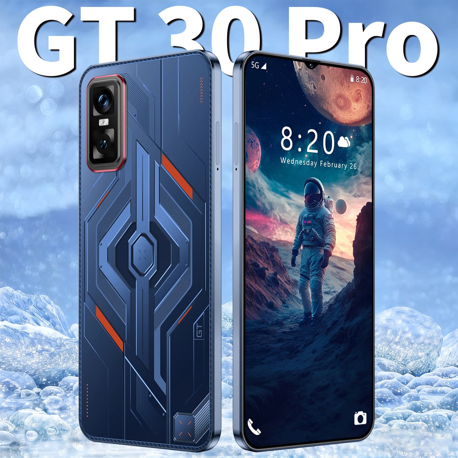Custom Hot-Selling GT30Pro Cross-Border Phone Android 7.3-Inch Large-Screen Phone Source Factory Wholesaler