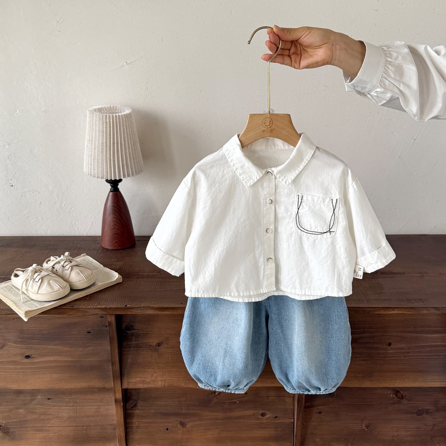 Boy's Shirt Set Fall Fashion 2026 New Trendy Baby Boy Infant Children's Spring Autumn 2-Piece Set