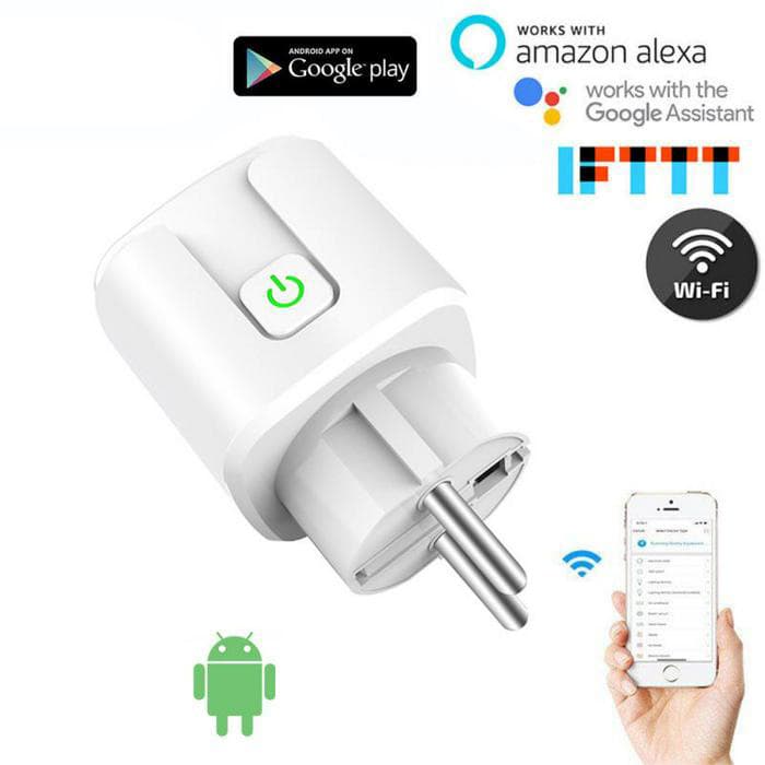 Alexa Phone WiFi Timer Remote Control Smart Socket + PDF Multi-Language / EU Standard Tuya 20A