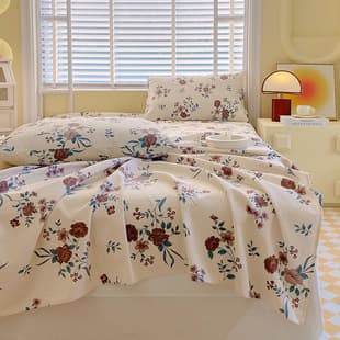 Pure Cotton Bed Sheet Thickened Single Summer Cool Mat Student Dormitory Bed Sheet Three-Piece Set