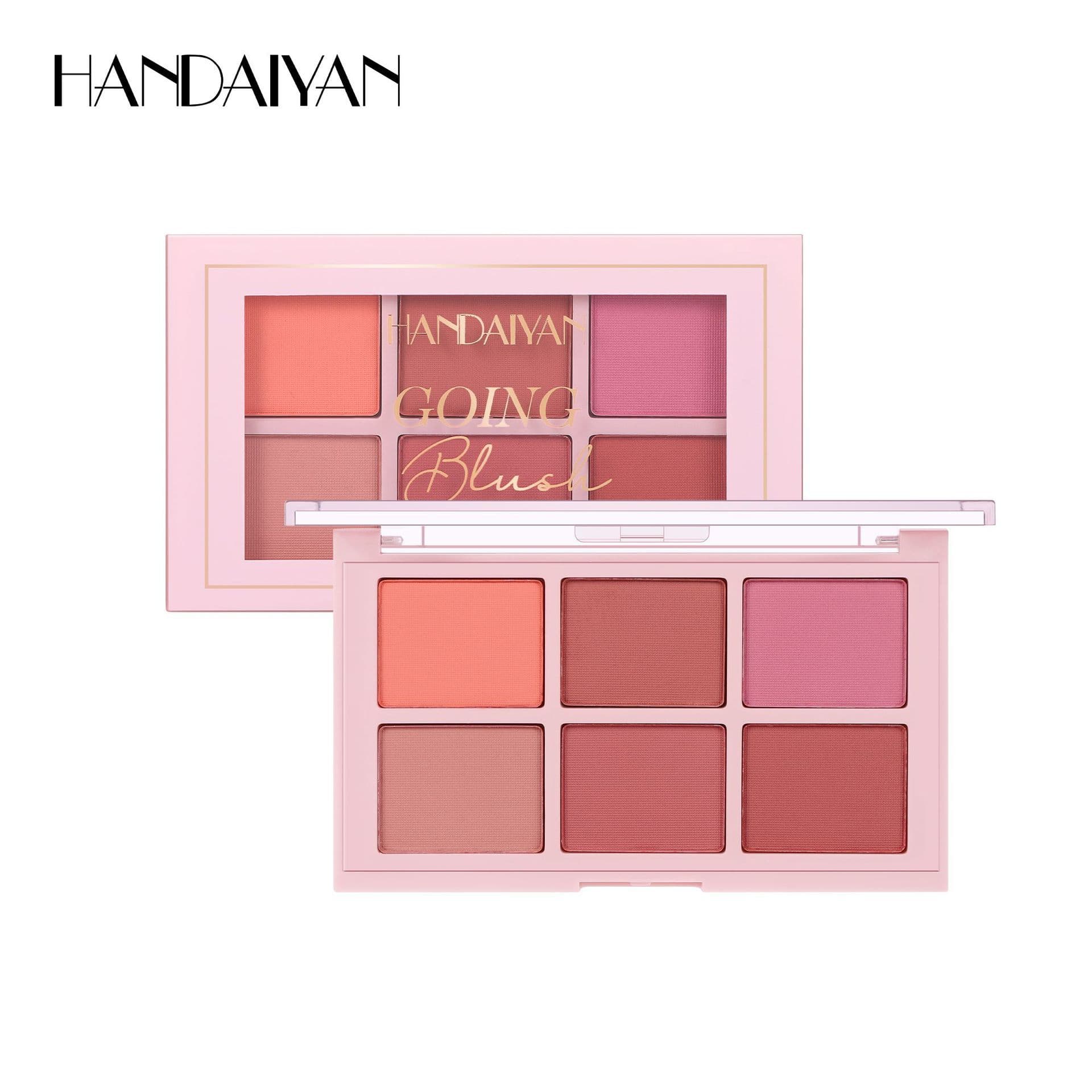Cross-border Blush Pink Series 8-Color HANDAIYAN Blush Swatched In Stock Wholesale Matte Blush Palette