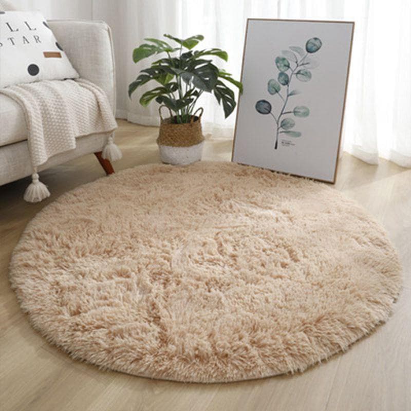 Round Plush Carpet Mat for Study, Living Room, Coffee Table, Bedroom, Bedside, Children's Hanging Basket, Rocking Chair, Computer Chair Floor Mat