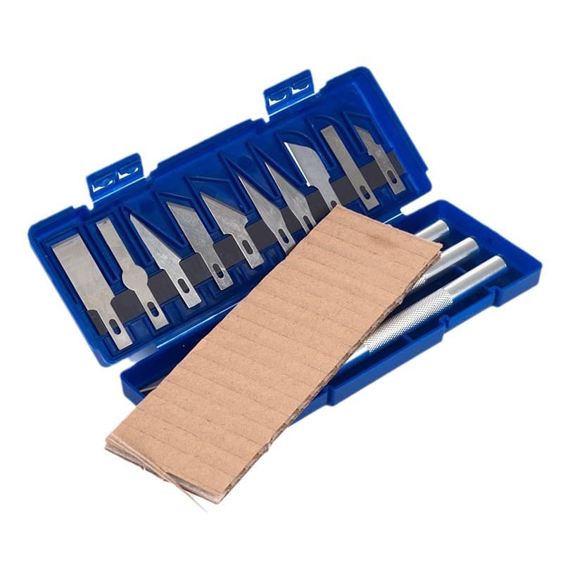 13-Piece Metal Carving Knife Set for Paper Cutting, Student Use, Rubber Stamp Engraving Tool Set