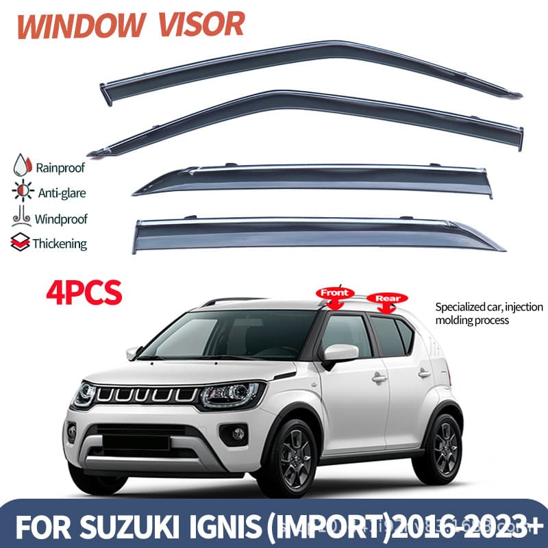 Suzuki Ignis 2016+ Window Visor Sunshade Rainproof UV Protection Acrylic Auto Part Suitable for Suzuki Ignis 2016 And above