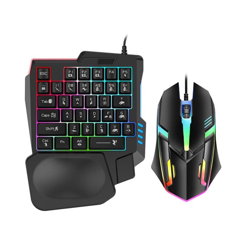 K13 One-Handed Keyboard Membrane Keyboard for PC Mobile Gaming Universal PUBG Gaming Accessory Peripheral