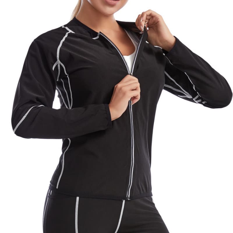 Factory Direct Women's Long Sleeve Shapewear Fitness Body Shaper Sweat Belly Waist Trainer Vest Cross-border Shapewear