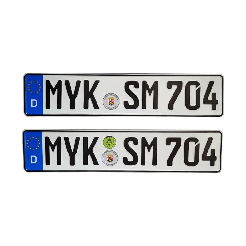 Export License Plate Factory European American Standard High-End 3D Embossed Car Emblem UV Aluminum Laser Anti-Counterfeit License Plate
