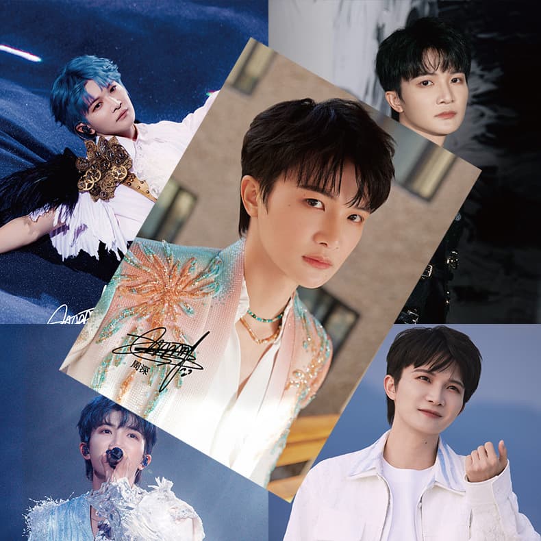 Zhou Shen Poster, High-definition Glossy Paper Set of 8, Concert Merchandise Same-style Signature Star Photos, Dorm Stickers