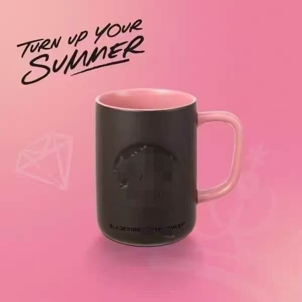 Star Daddy black pink co-branded black pink mug home office ceramic cup creative desktop coffee cup