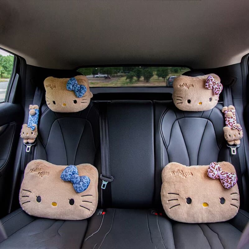 Cartoon pillow blanket, nap blanket, thickened blanket, car neck pillow, car pillow, car shoulder strap, seat belt protective cover