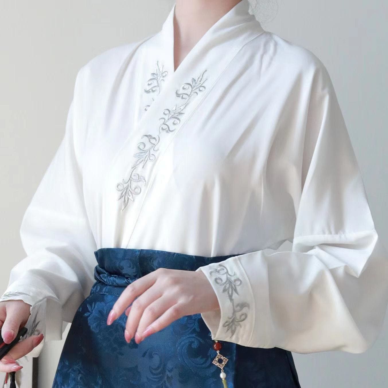 New Hanfu Adult Pleated Long Skirt Improved Horse Face Skirt Chinese Style Half Skirt Women's Set New Chinese Trendy Fashion