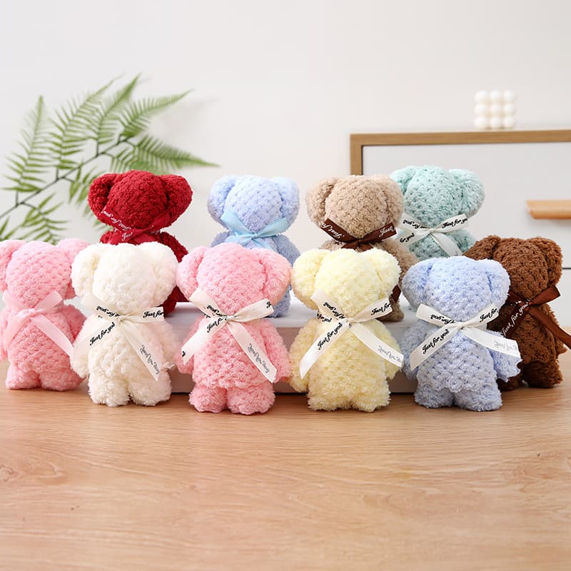 Coral Velvet Bear Pineapple Towel Hand Gift Shop Wedding Birthday Gift Activities