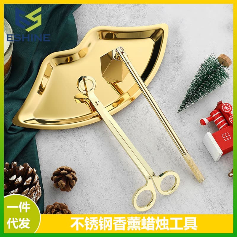 Aromatherapy Candle Tool Set Candle Scissors Wick Hook Snuffer Bell Cover Wick Hook Candle Accessories Gift Box