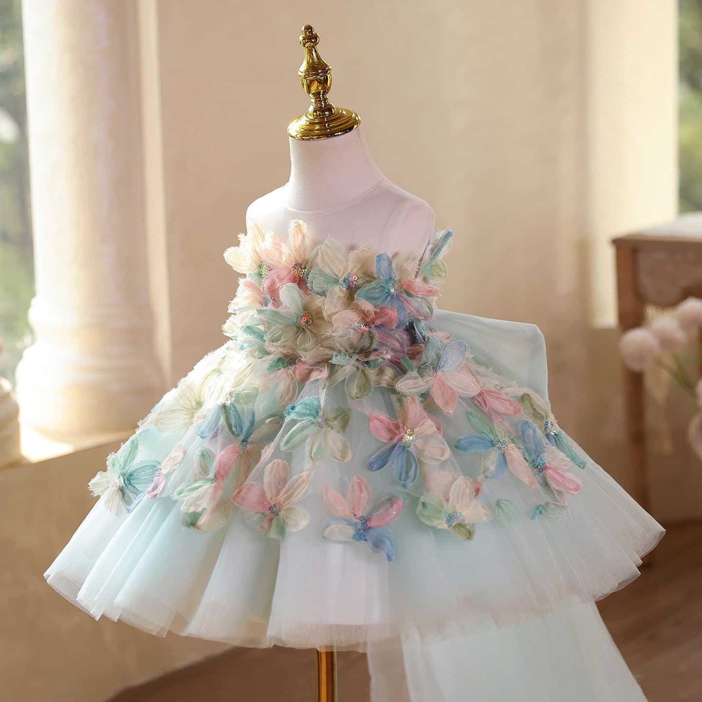 Children's Princess Dress for Girls Host Small Formal Gown Piano Performance Costume Girl Birthday Premium